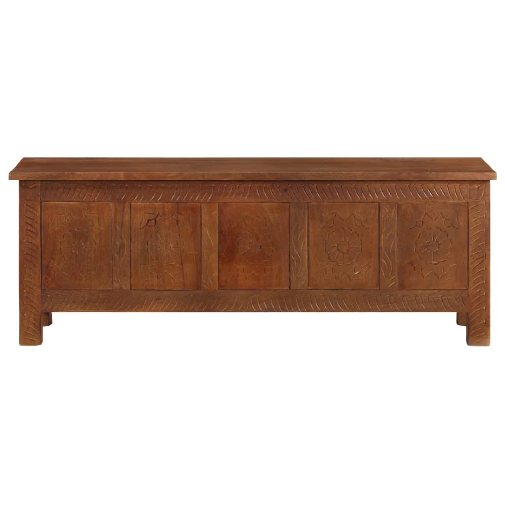 Caixa de arrumação em madeira de mangueira maciça 110x30x40 cm