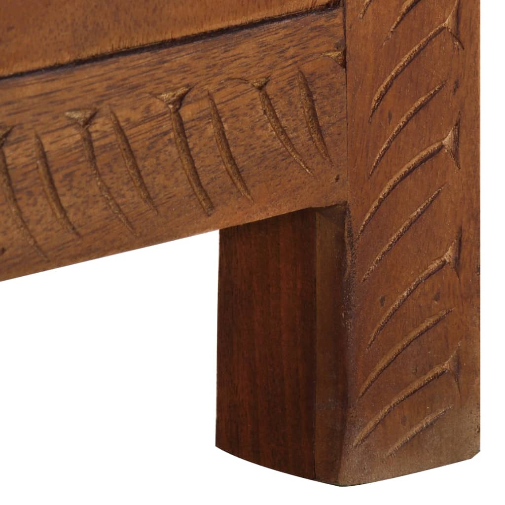 Caixa de arrumação em madeira de mangueira maciça 110x30x40 cm