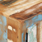Mueble de TV con ruedas madera maciza reciclada 110x30x37 cm