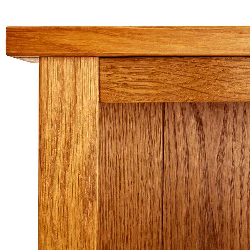 Estantería de 4 niveles de madera maciza de roble 70x22x110 cm