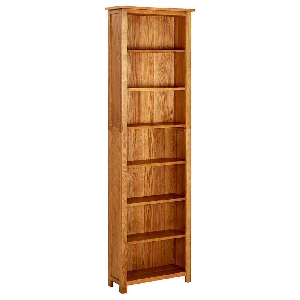 4-tier solid oak bookcase 45x22x110 cm