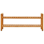Zapatero con 2 estantes madera de roble maciza 100x27x40 cm