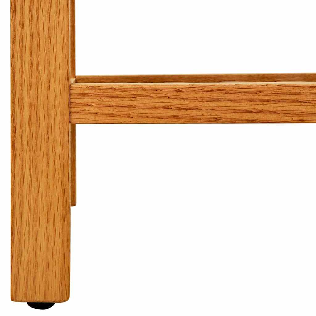 Zapatero con 2 estantes madera de roble maciza 100x27x40 cm