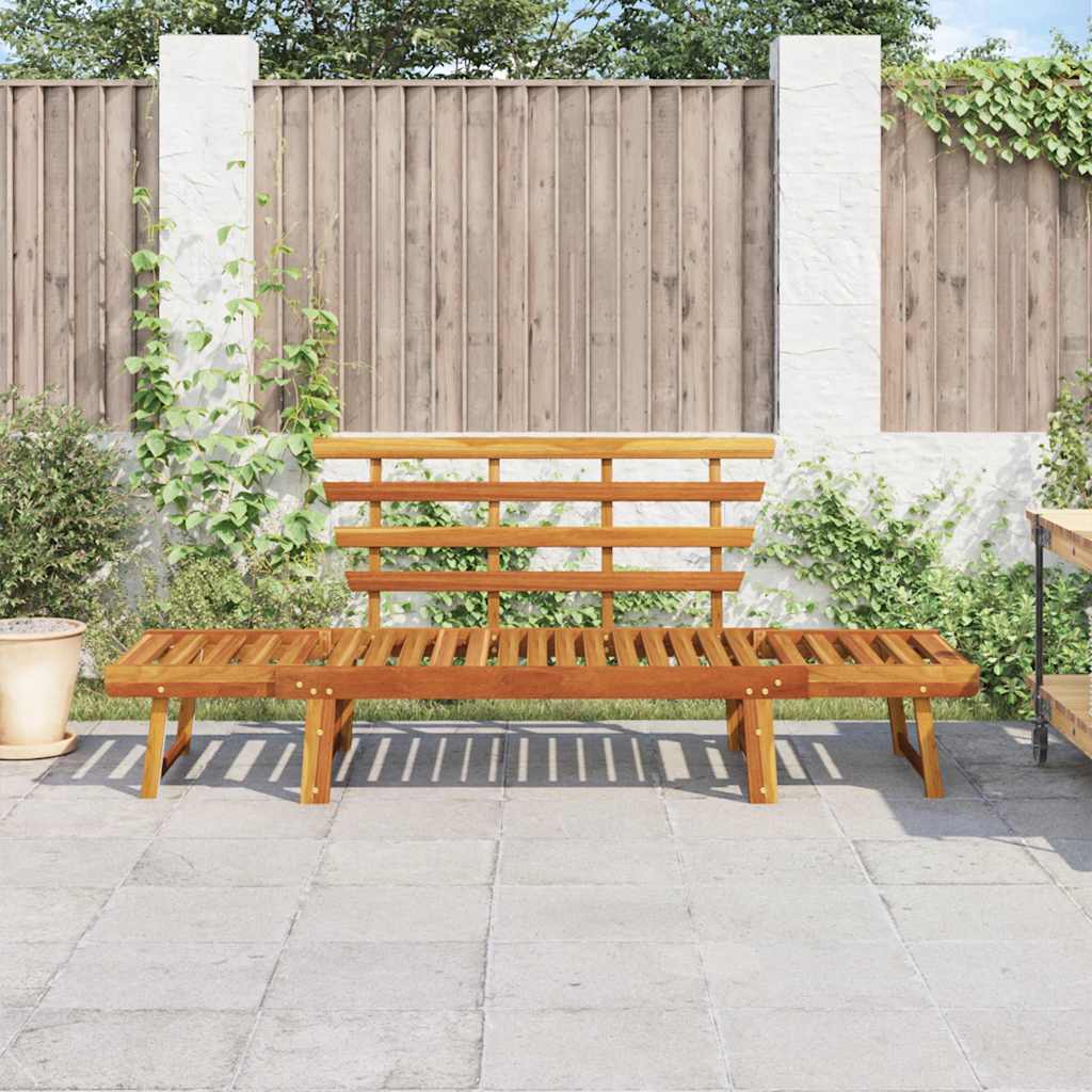 Banco de jardín 2 en 1 190 cm madera maciza acacia