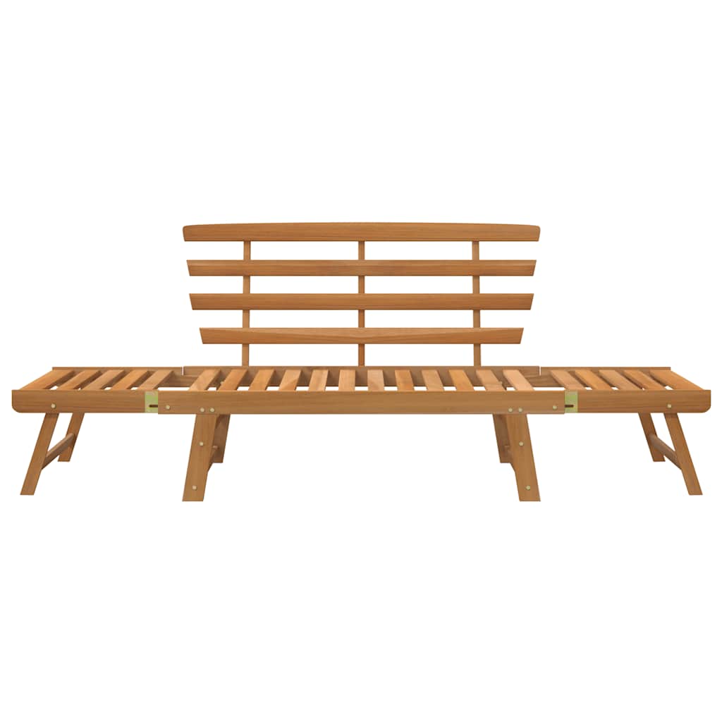 Banco de jardín 2 en 1 190 cm madera maciza acacia