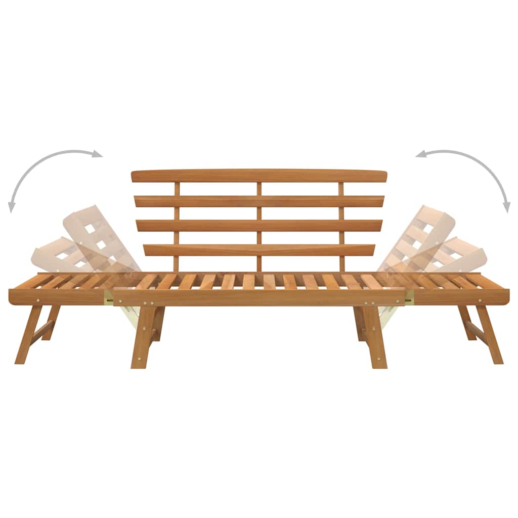 Banco de jardín 2 en 1 190 cm madera maciza acacia