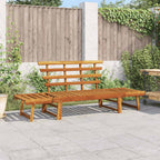 Banco de jardín 2 en 1 190 cm madera maciza acacia