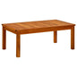Mesa de centro de jardim em madeira de acácia maciça 110x110x45 cm