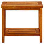 Mesa de centro de madera maciza de acacia 50x35x45 cm