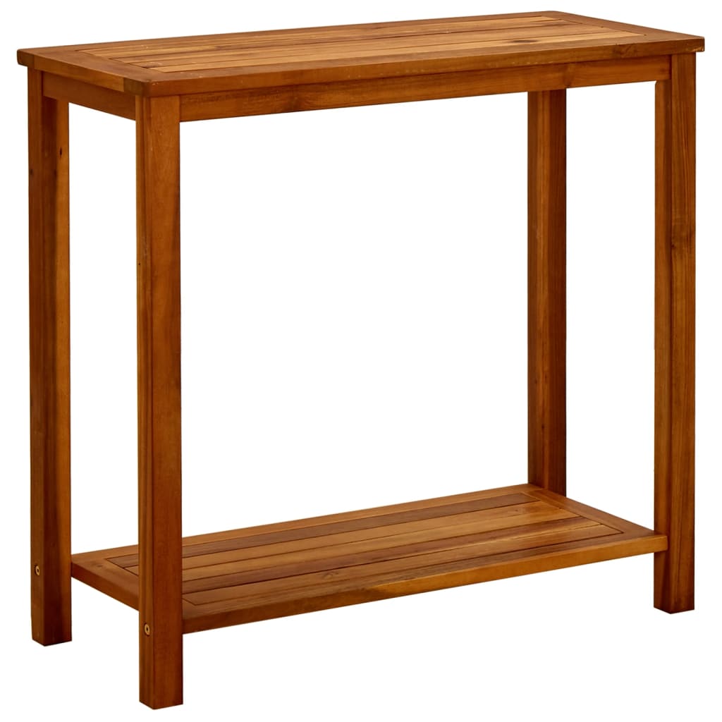Solid acacia wood garden console table 110x40x75 cm