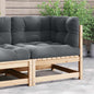 Corner garden sofa anthracite grey cushions acacia wood