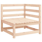 Sofás de esquina de jardín 2 uds cojines madera maciza de pino