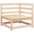 Muebles de jardín 2 piezas con cojines madera maciza de pino