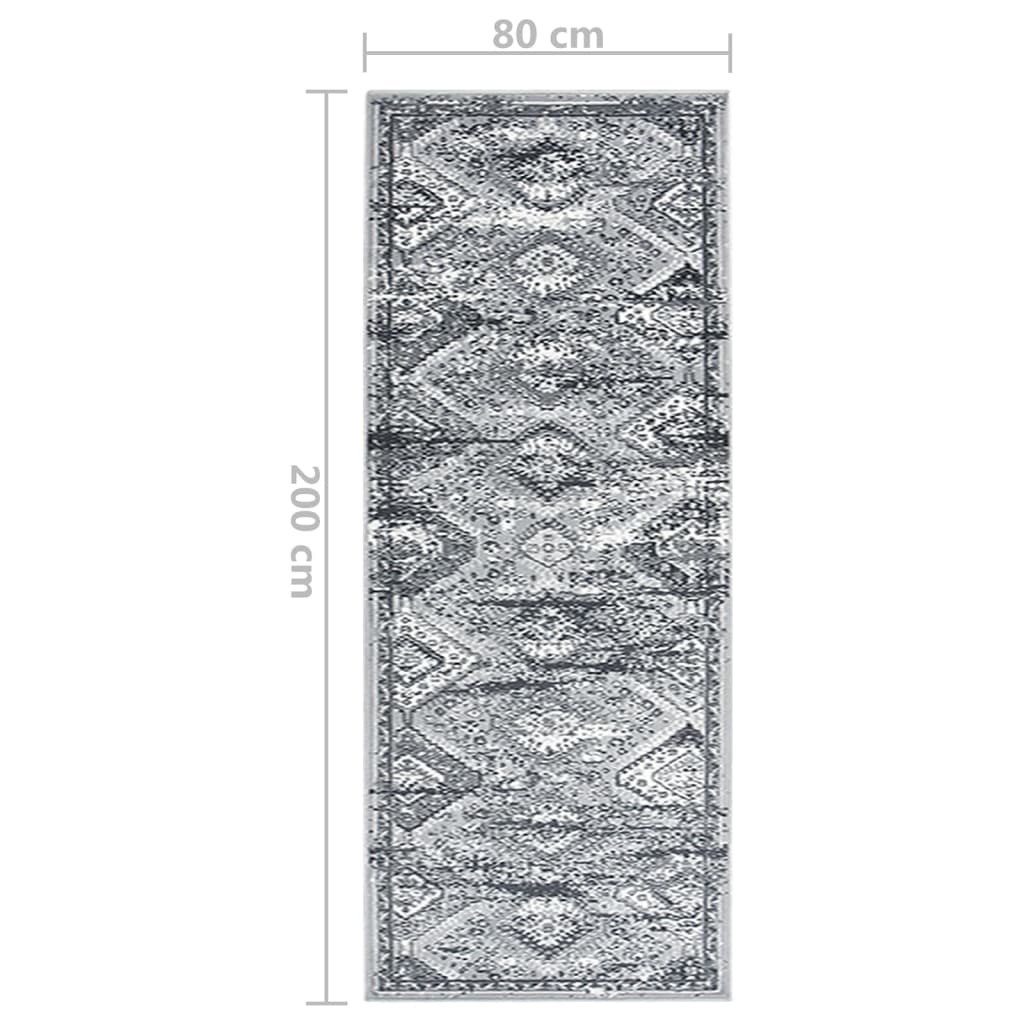 Alfombra de pasillo BCF gris oriental 80x200 cm