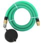 Manguera de succión con conectores de latón PVC negro 29 mm 10m