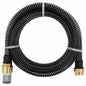 Manguera de succión con conectores de latón PVC negro 29 mm 10m