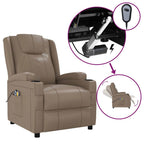 Sillón de masaje eléctrico cuero sintético color capuchino