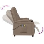 Sillón de masaje eléctrico cuero sintético color capuchino