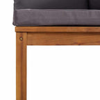 Sofá de esquina 2 uds madera maciza acacia cojines gris oscuro
