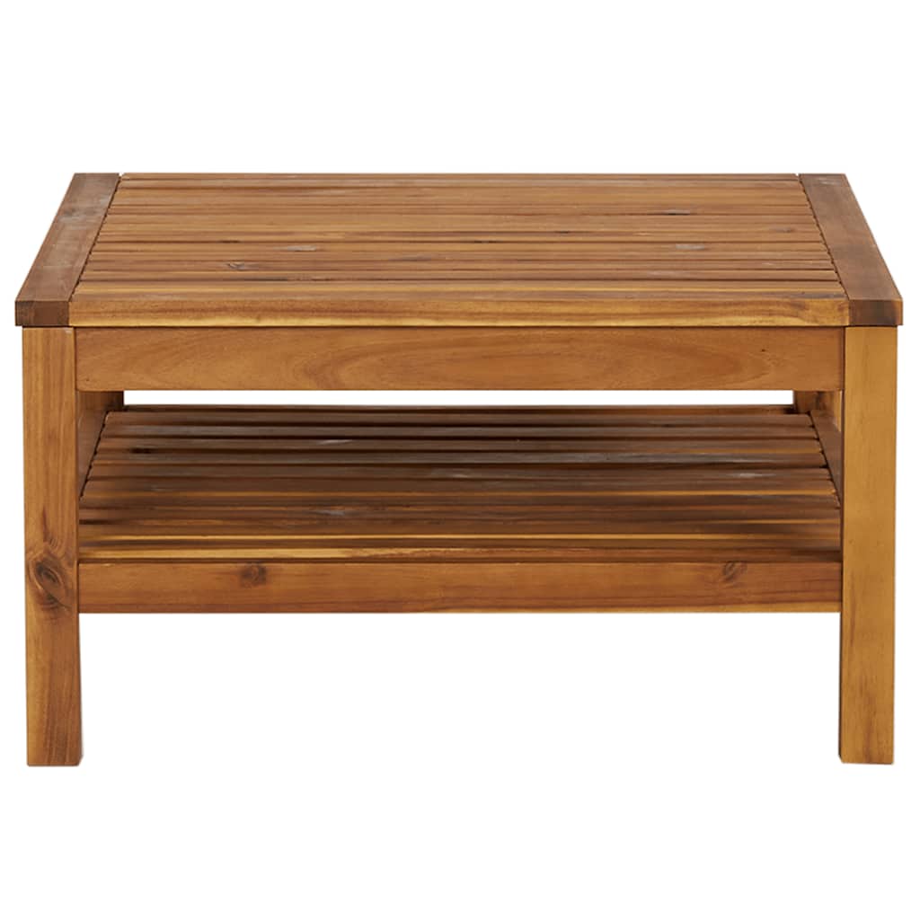 Juego de sofá 2 pzas con cojines blanco crema madera de acacia