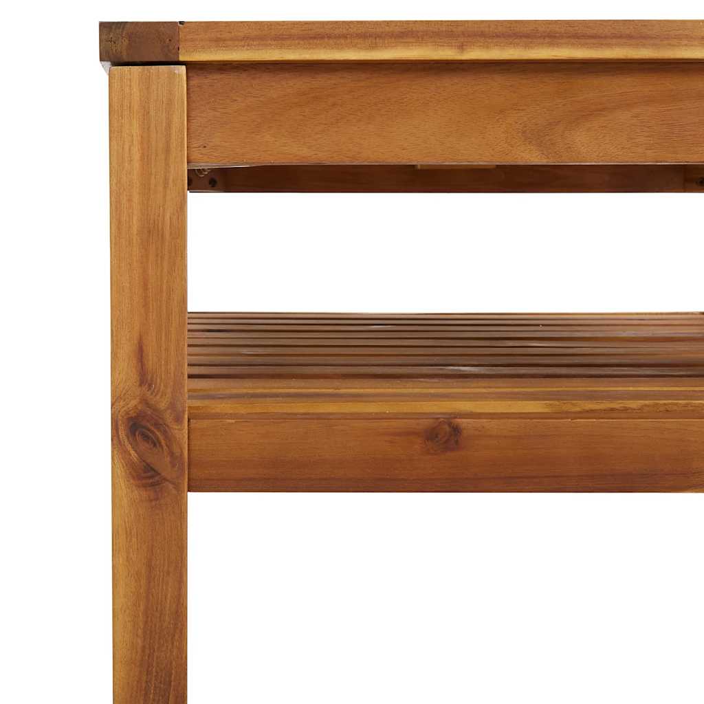 Juego de sofá 2 pzas con cojines blanco crema madera de acacia