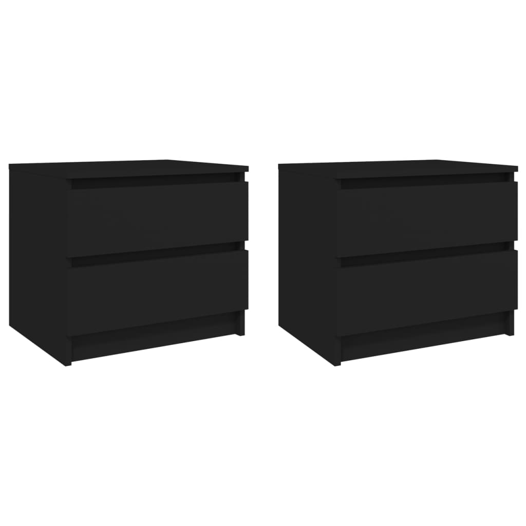 Mesas de Cabeceira 2 pcs contraplacado cinzento betão 40x35x62,5cm