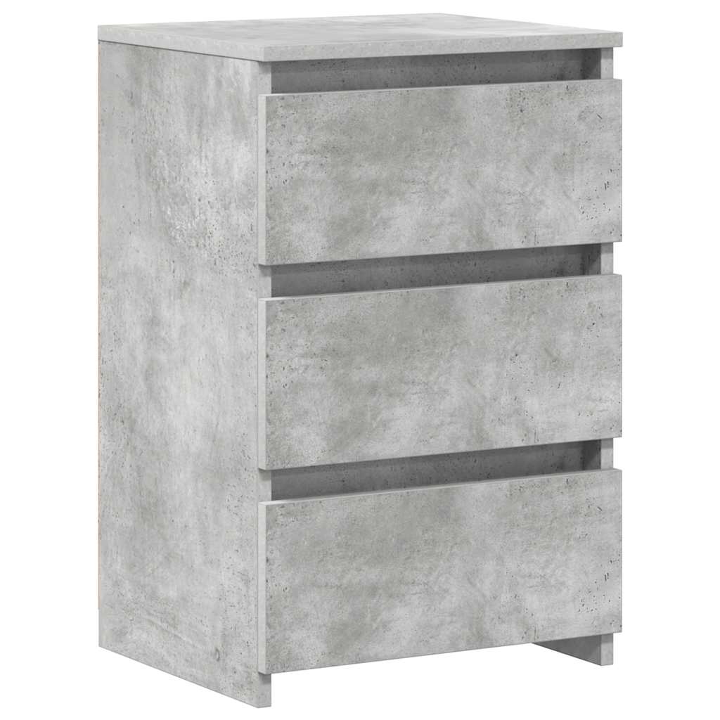 Mesitas de noche 2 uds contrachapada gris hormigón 40x35x62,5cm