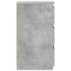 Mesitas de noche 2 uds contrachapada gris hormigón 40x35x62,5cm