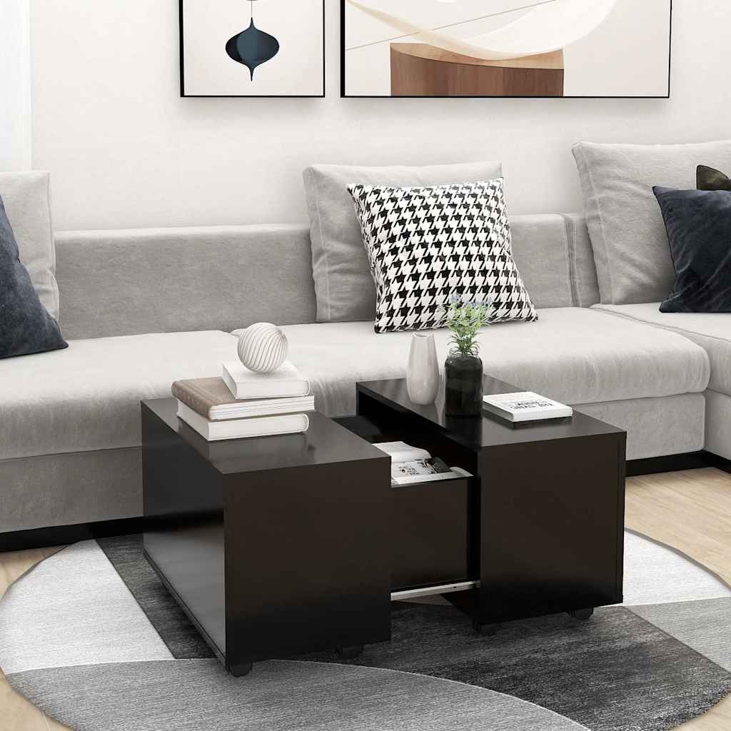 Mesa de centro madera contrachapada blanco 60x60x38 cm