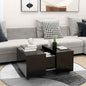 Mesa de centro madera contrachapada blanco 60x60x38 cm