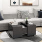 Mesa de centro madera contrachapada blanco 60x60x38 cm