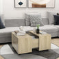 Mesa de centro madera contrachapada blanco 60x60x38 cm