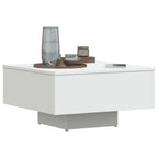Mesa de centro madera contrachapada blanco 60x60x31,5 cm