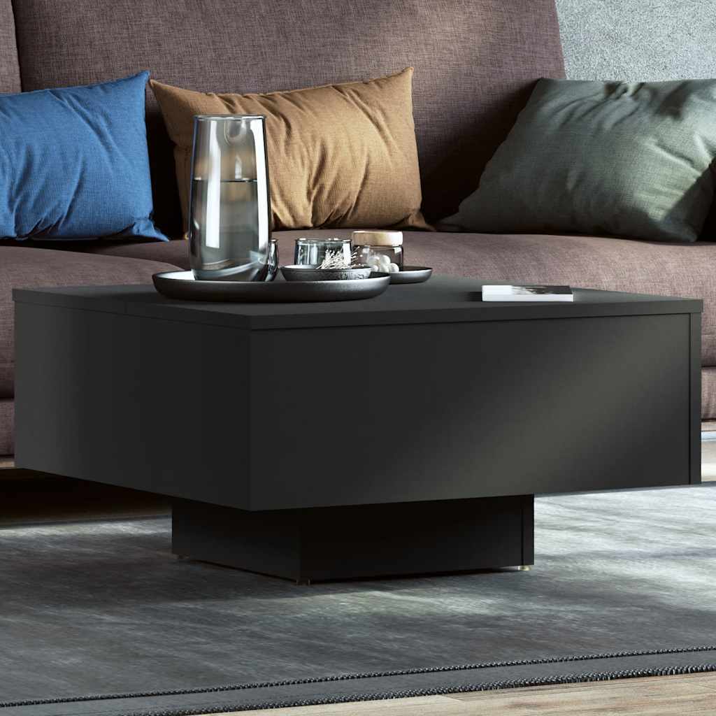 Mesa de centro madera contrachapada blanco 60x60x31,5 cm