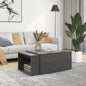 Stackable coffee tables 3 pieces glossy grey 60x60x38 cm