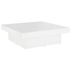 Mesa de centro madera contrachapada blanco 90x90x28 cm