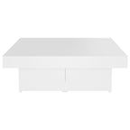 Mesa de centro madera contrachapada blanco 90x90x28 cm