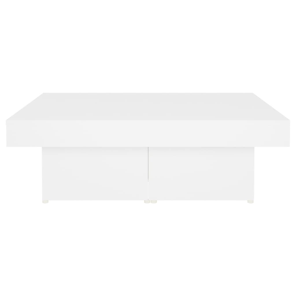 Mesa de centro madera contrachapada blanco 90x90x28 cm
