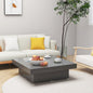 Mesa de centro madera contrachapada blanco 90x90x28 cm