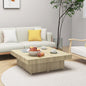 Mesa de centro madera contrachapada blanco 90x90x28 cm