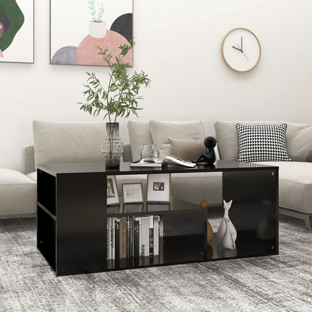 Mesa de centro madera contrachapada blanco 100x50x40 cm