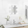 Espejo de pared con luces LED cuadrado de vidrio