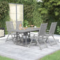 Outdoor Dining Set 5 pcs Solid Acacia Wood and Textilene