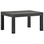 Set de muebles de jardín 2 pzas cojines PP ratán gris antracita