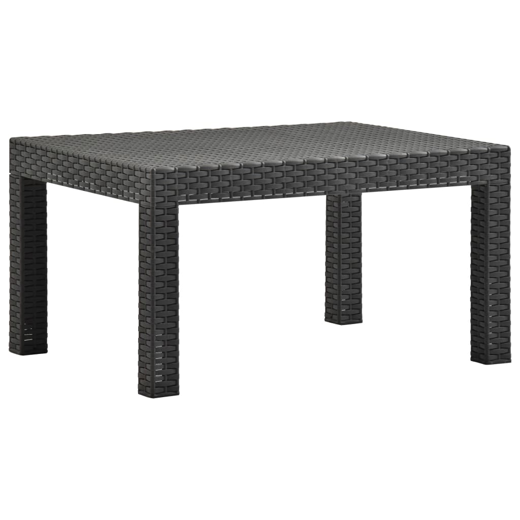 Set de muebles de jardín 2 pzas cojines PP ratán gris antracita