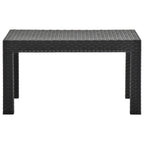 Set de muebles de jardín 2 pzas cojines PP ratán gris antracita