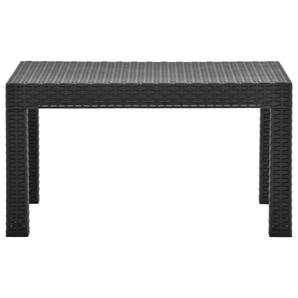 Set de muebles de jardín 2 pzas cojines PP ratán gris antracita