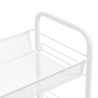Carrito de cocina 3 niveles hierro blanco 46x26x64 cm