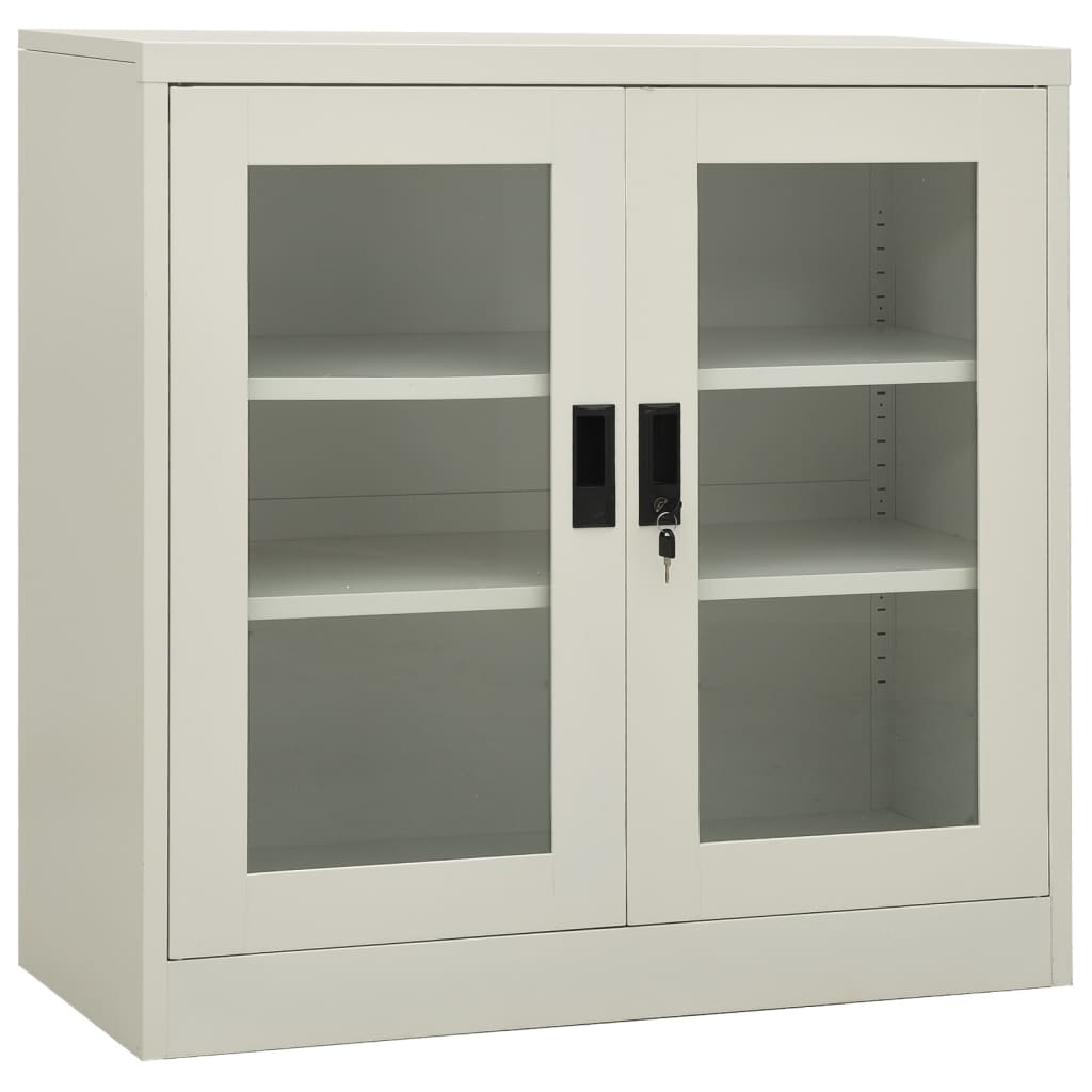 Armario de oficina de acero blanco 90x40x102 cm