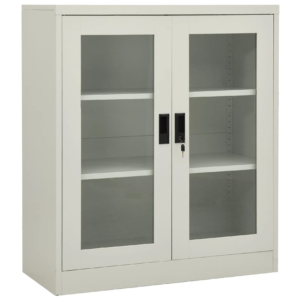 Armario de oficina de acero blanco 90x40x102 cm